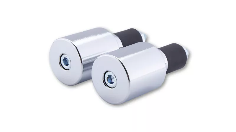 SHIN YO Bar End Weights, Chrome-Plated Steel, 206 g For Steel Handlebars