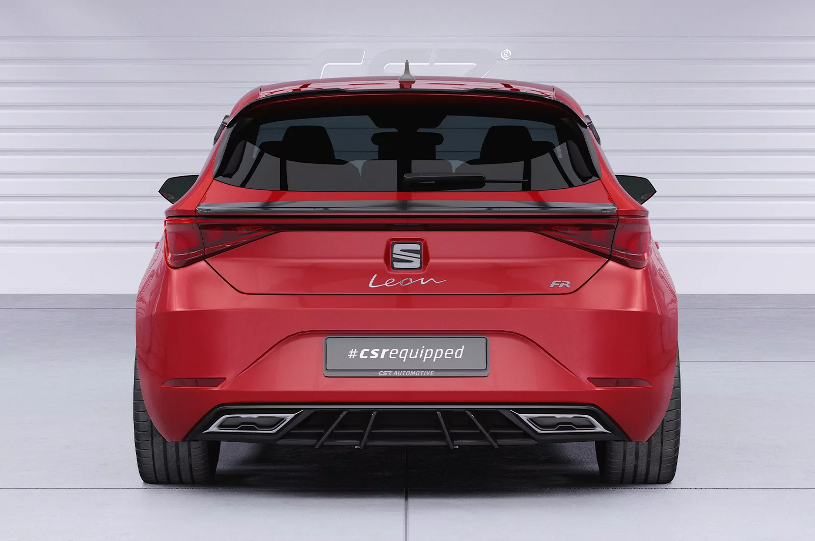 Heckansatz für Seat Leon IV (Typ KL) HA275 Schwarz Strukturiert