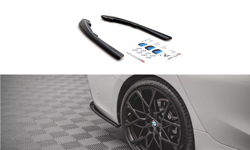 Heck Ansatz Flaps Diffusor Für BMW 3er G20 / G21 Schwarz Hochglanz