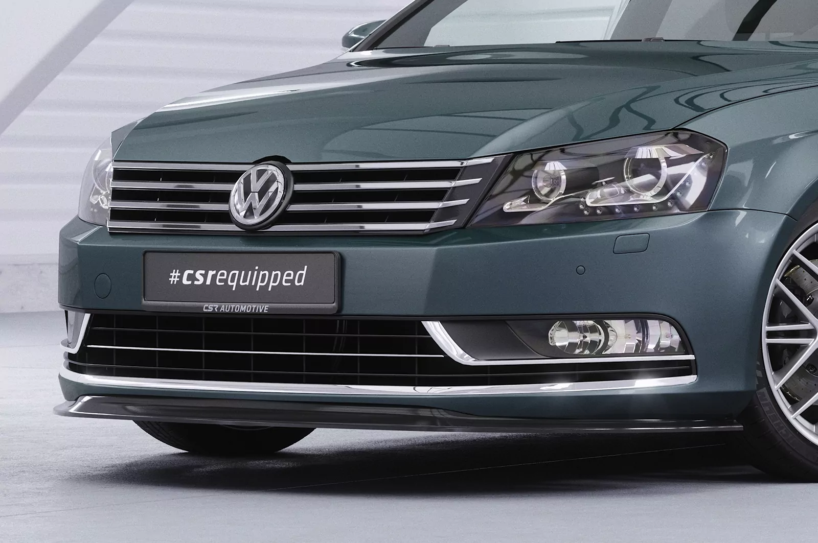 Cup-Spoilerlippe mit ABE für VW Passat B7 CSL337 Strukturiert (schwarz matt)