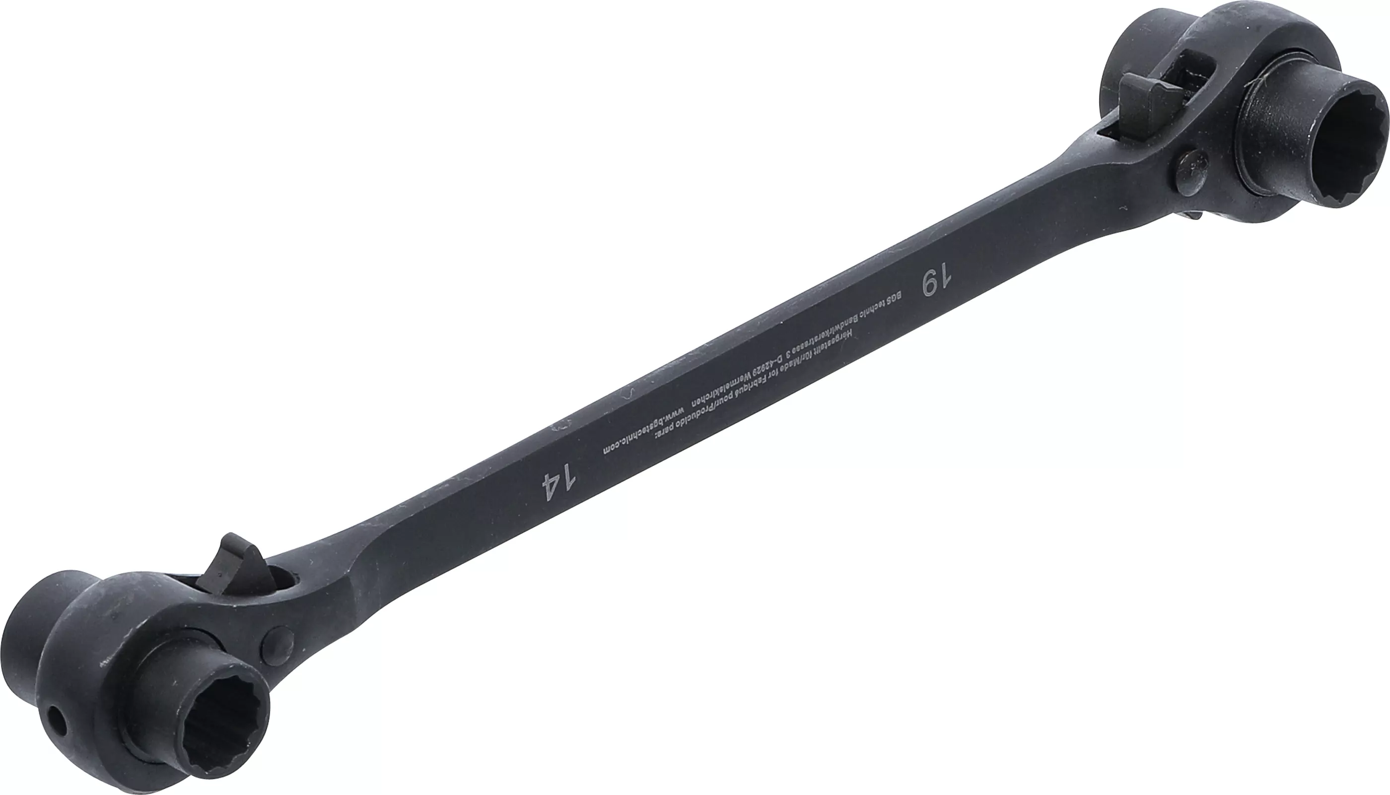 Gerüstbauer-Knarre | 4-in-1 | SW 14 - 17 - 19 - 22 mm