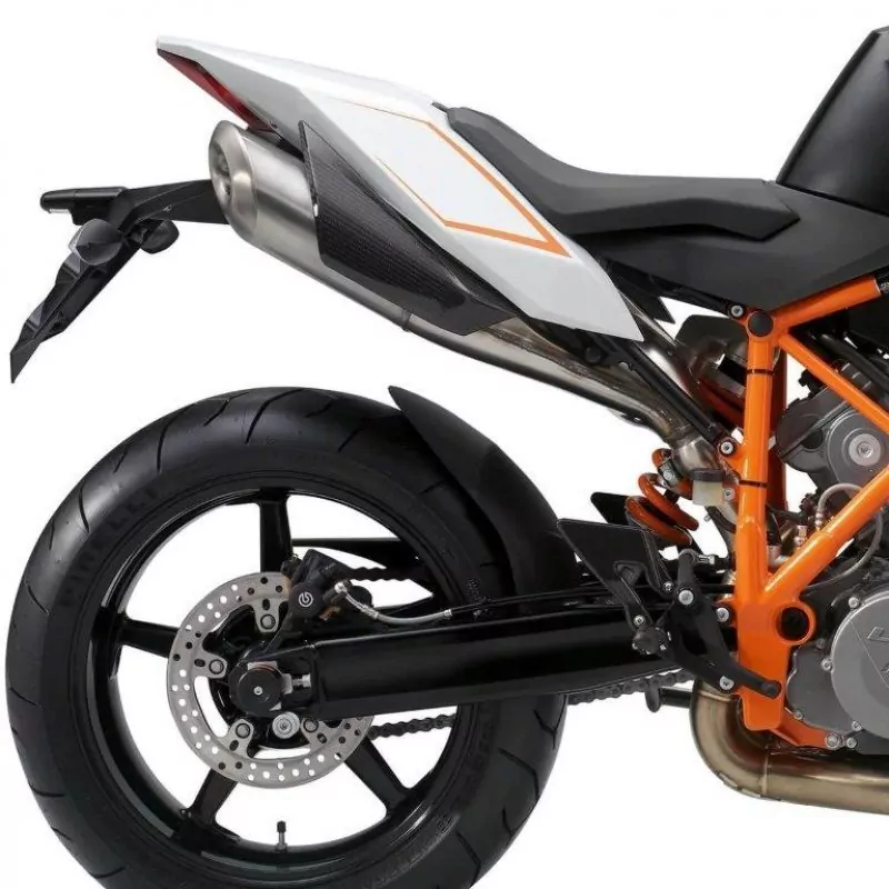 Pyramid Hinterradabdeckung Verlängerung Schwarz Matt KTM 950 / 990 Supermoto / 990 Super Duke