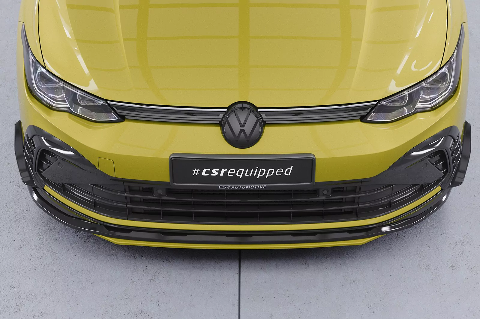 Cup-Spoilerlippe mit ABE für VW Golf 8 GTI, GTD, GTE, R-Line CSL429 Strukturiert (schwarz matt)