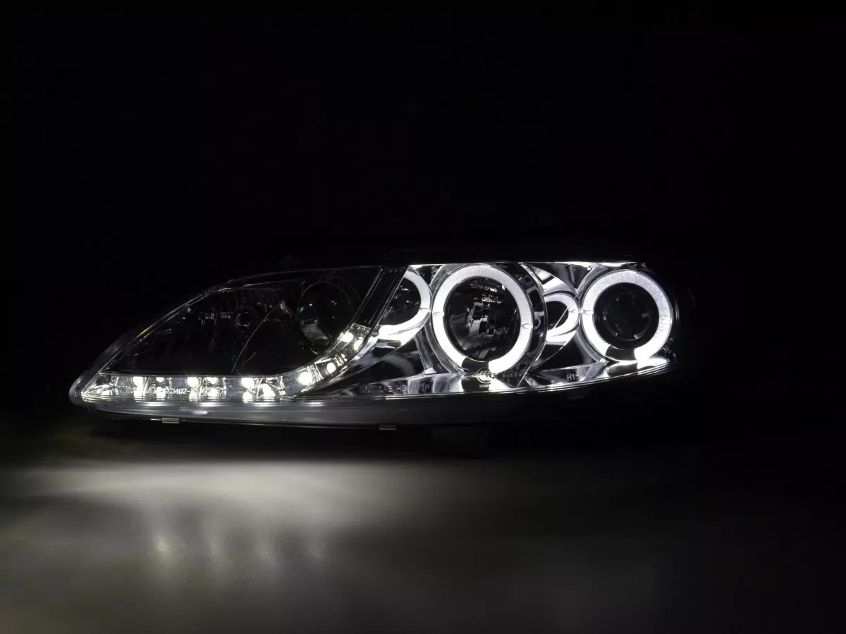 Scheinwerfer Set Daylight LED TFL-Optik Mazda 6 Limo Bj. 02-07 chrom