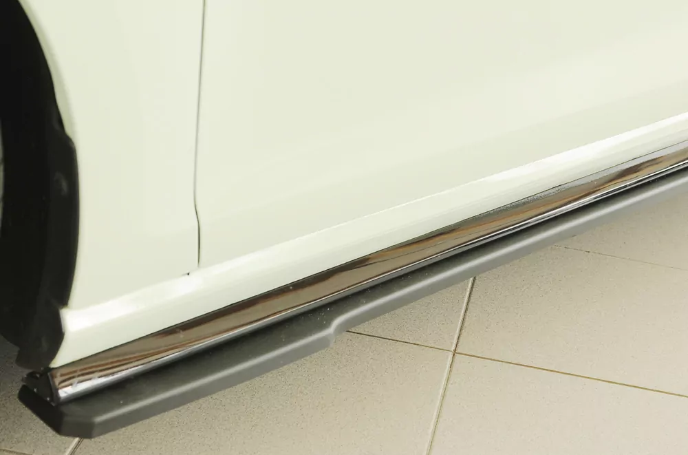 Rieger Seitenschweller links ansatz (ca. 19mm) matt schwarz für VW Golf 7 R-Line 5-tür. 02.17- (ab Facelift)