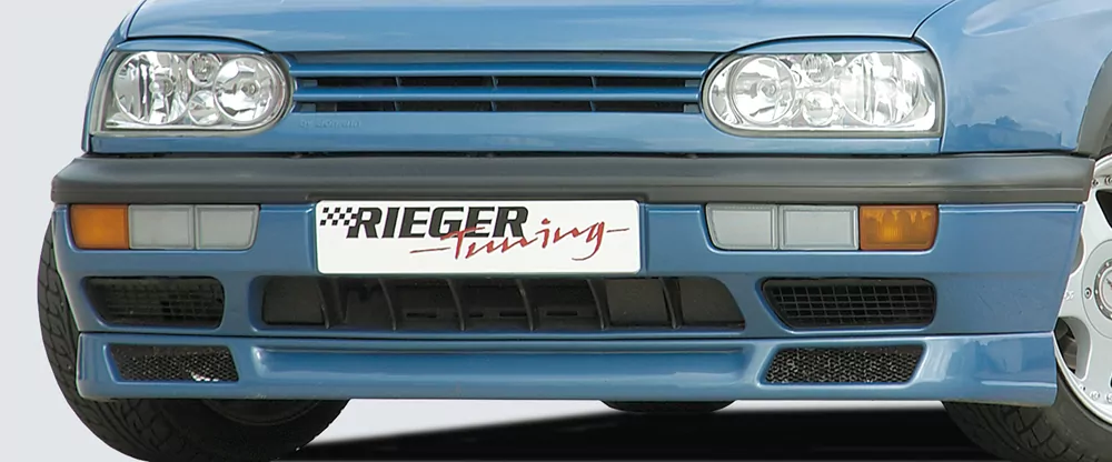 Rieger Spoilerlippe für VW Golf 3 - 5-tür.  -> jetzt auch mit ABE, eintragungsfrei! carbon optik