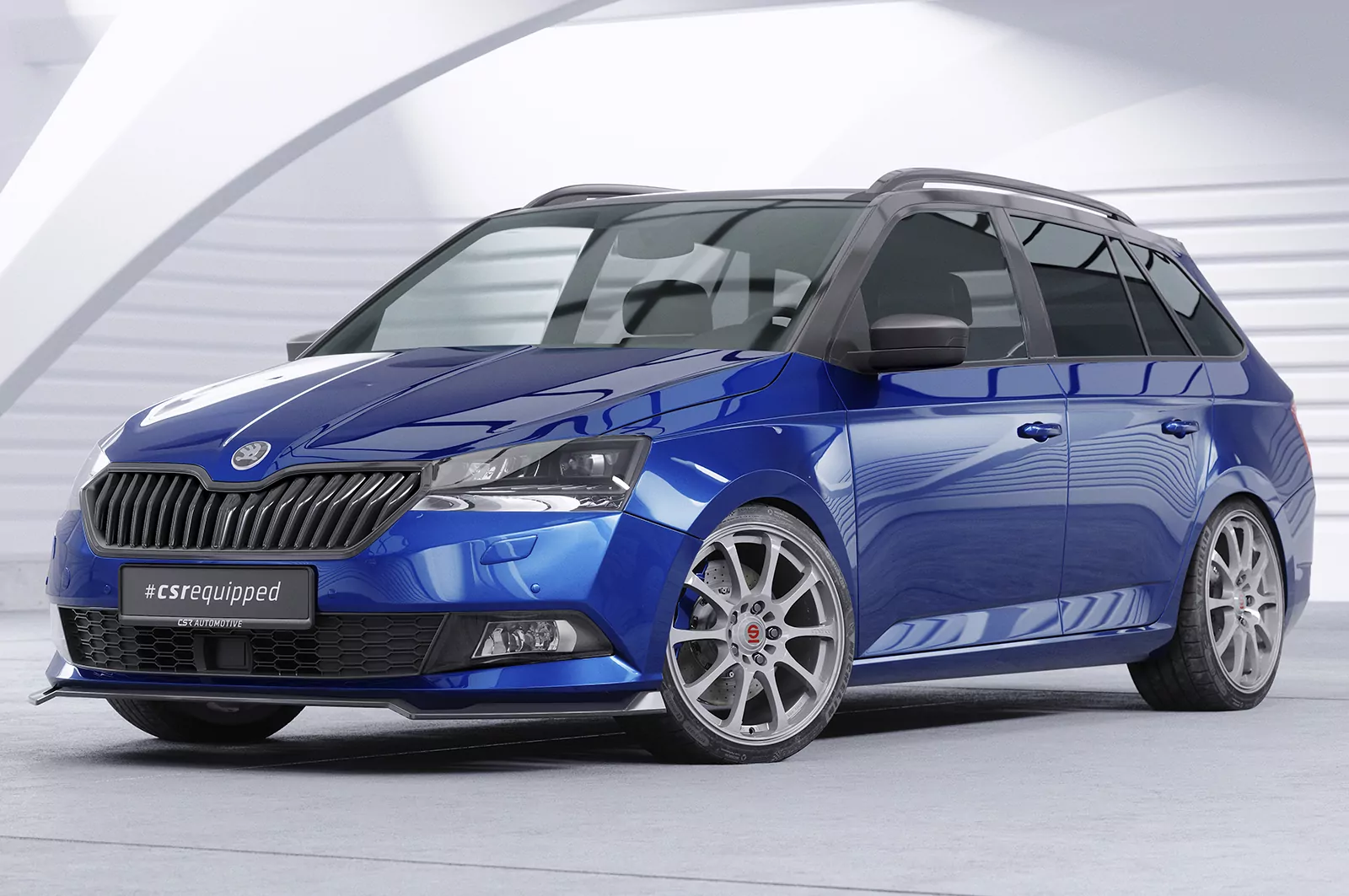 Cup-Spoilerlippe mit ABE für Skoda Fabia 3 (Typ NJ) CSL631 Schwarz Strukturiert