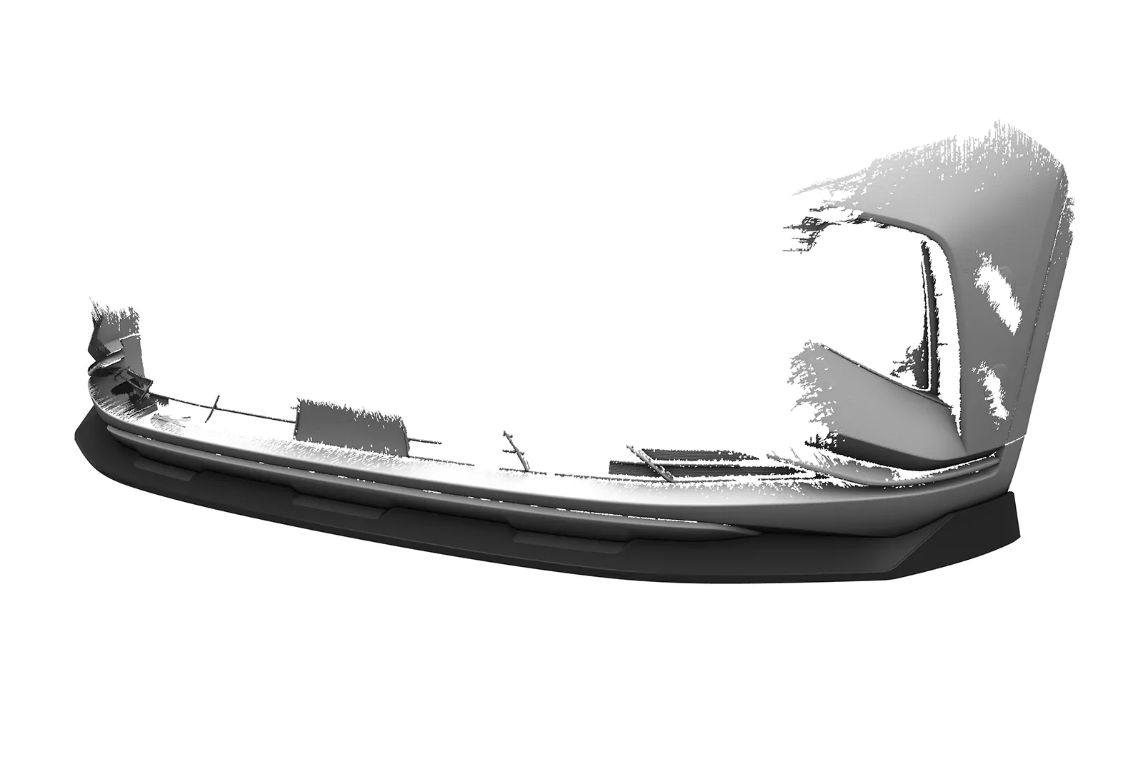 Cup-Spoilerlippe mit ABE für Hyundai Tucson 4 (NX4) CSL796 Schwarz Strukturiert