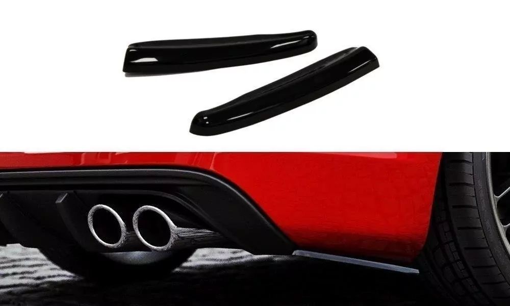 Heck Ansatz Flaps Diffusor Passend Für Diffusor Passend Für Audi S3 8V SPORTBACK Schwarz Hochglanz Schwarz Hochglanz