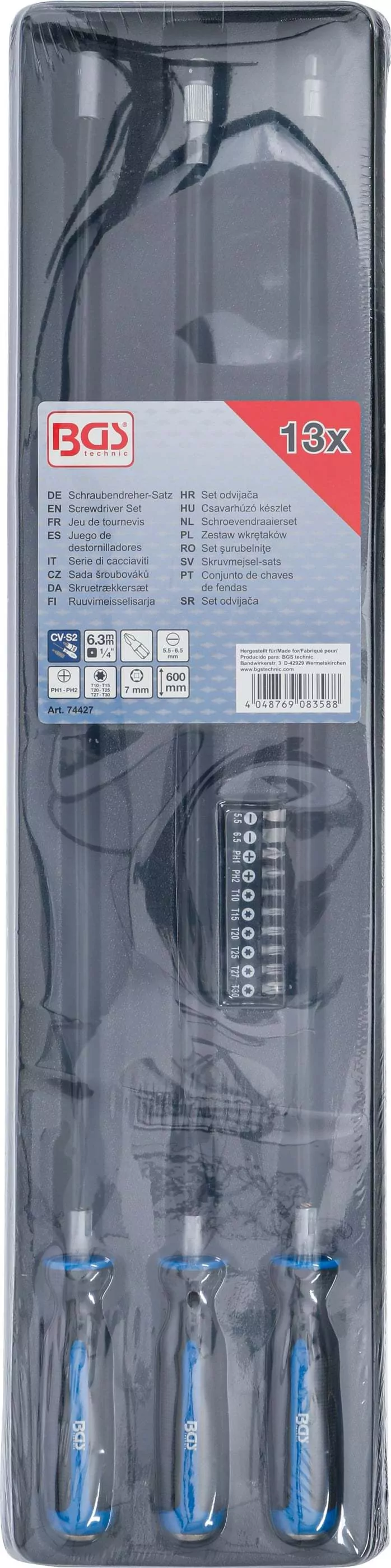 Schraubendreher-Satz | flexibel | 13-tlg.