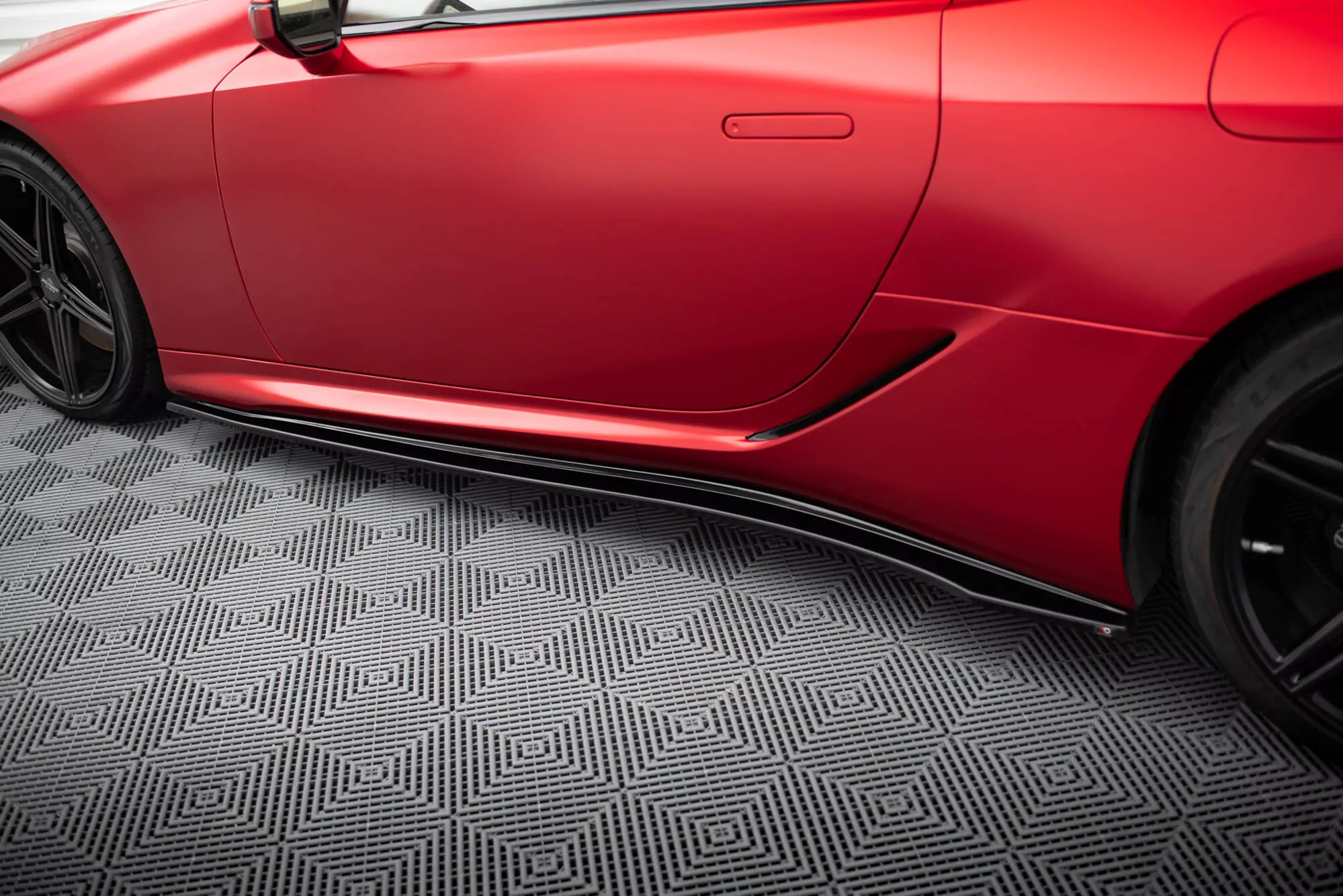 Seitenschweller Ansatz Für Lexus LC 500 Schwarz Hochglanz