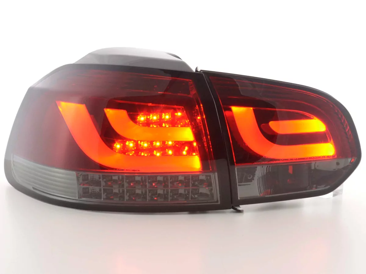 LED Rückleuchten Set VW Golf 6 Typ 1K Bj. 2008 bis 2012 rot/schwarz mit Led Blinker