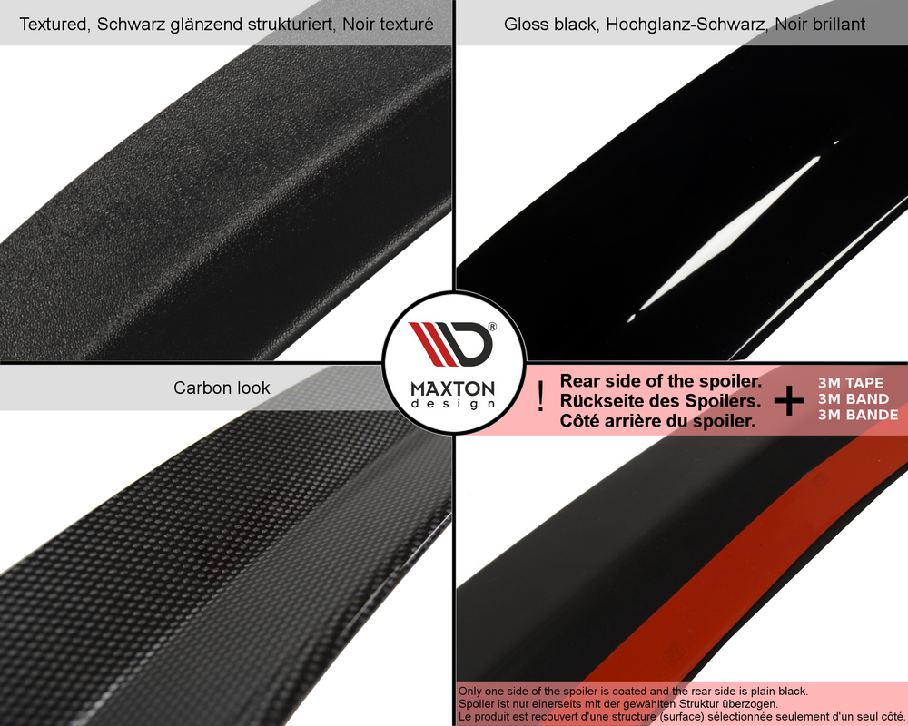 Spoiler CAP Passend Für Passend Für RENAULT CLIO MK3 RS FL Schwarz Hochglanz Schwarz Hochglanz