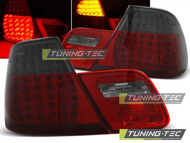 Led Tail Lights Red Smoke Fits Bmw E46 04.99-03.03 Coupe