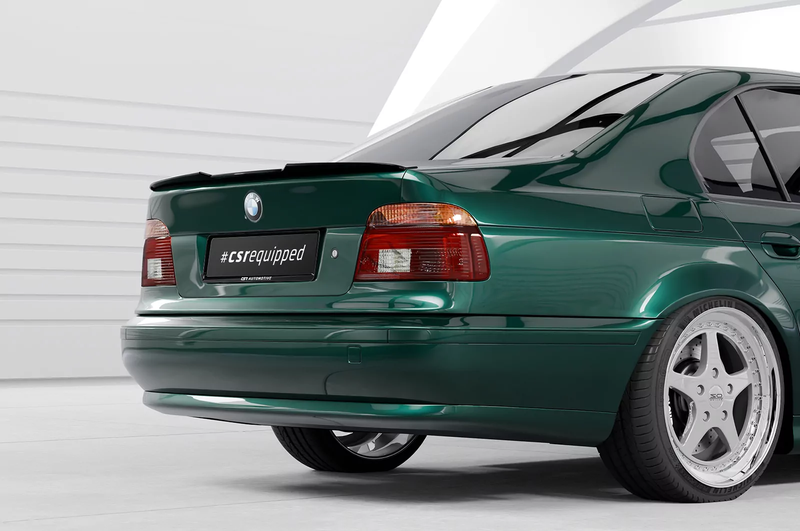 Heckflügel mit ABE für BMW 5er E39 Limousine HF913 Schwarz Strukturiert