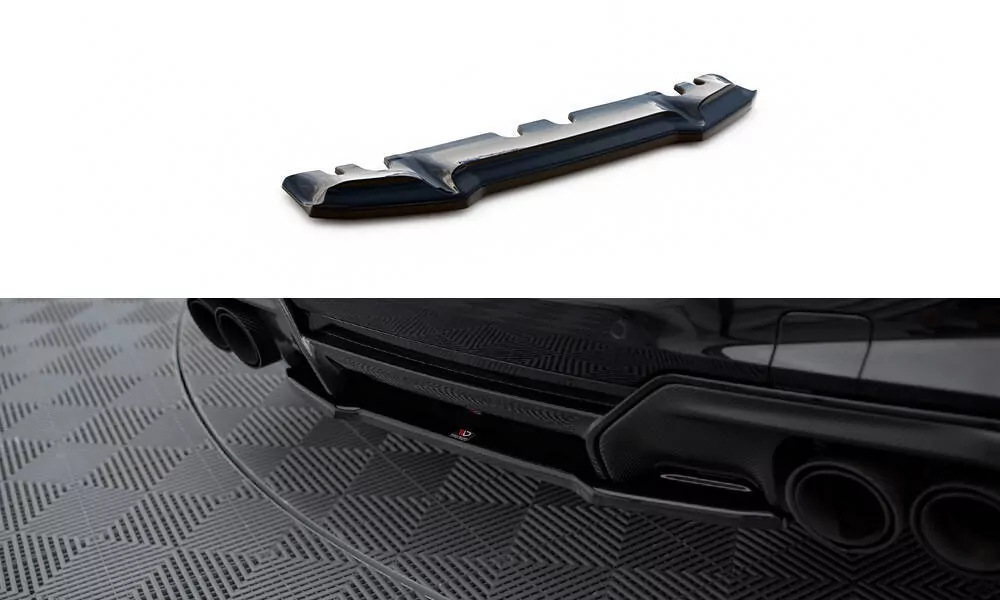 Mittlerer Diffusor Heck Ansatz Für BMW M8  Gran Coupe F93 / Coupe F92 Schwarz Hochglanz