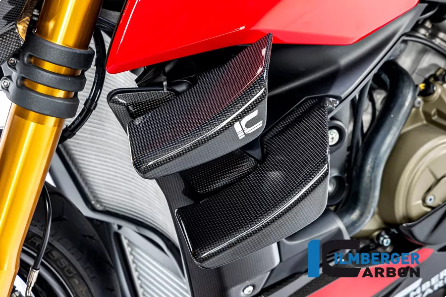 Ilmberger Carbon Winglet Satz links glanz für Ducati Streetfighter V4 V2 2020-