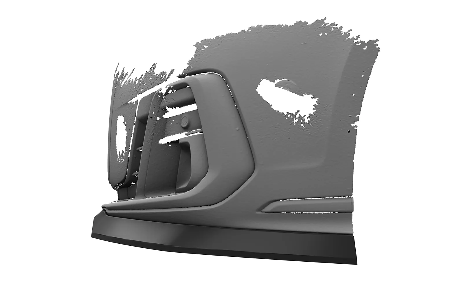 Cup-Spoilerlippe mit ABE für Audi A8 D5 (Typ 4N/F8) CSL863 Schwarz Strukturiert