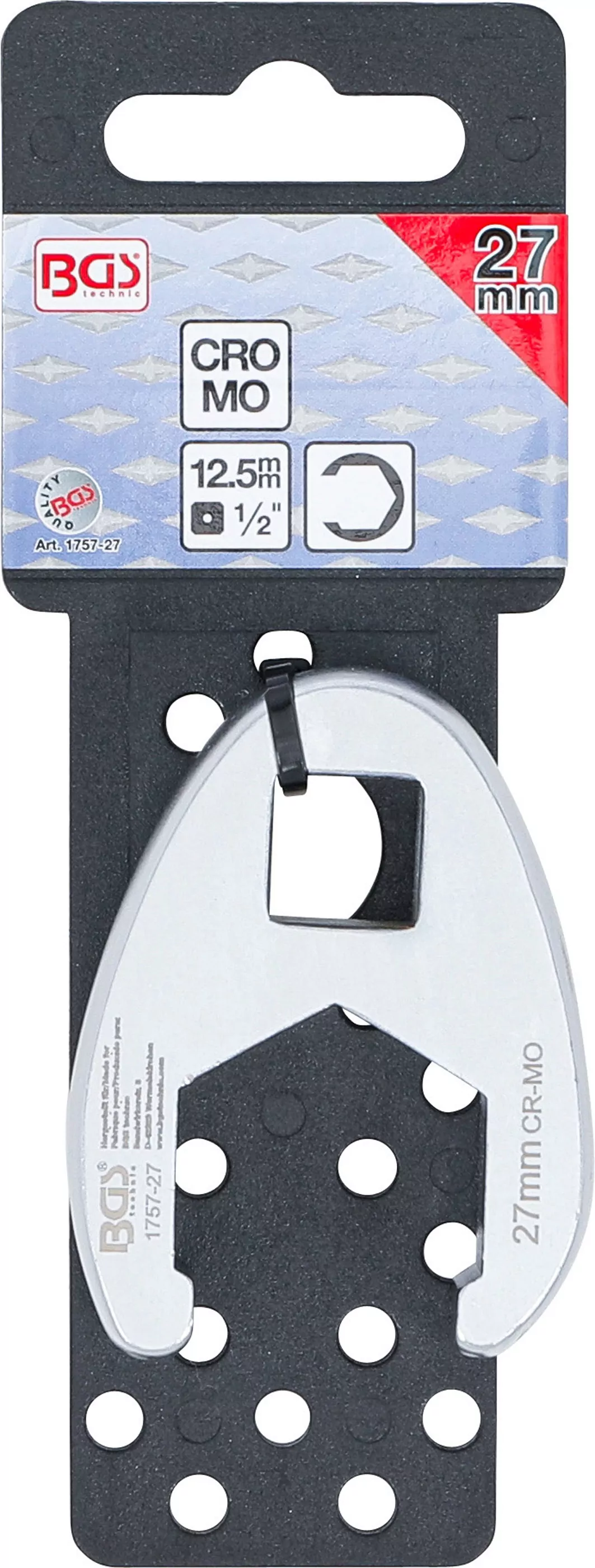 Hahnenfußschlüssel | Antrieb Innenvierkant 12,5 mm (1/2") | SW 27 mm