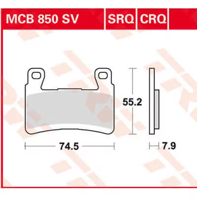 TRW Lucas Sinterbelag MCB850SV mit ABE