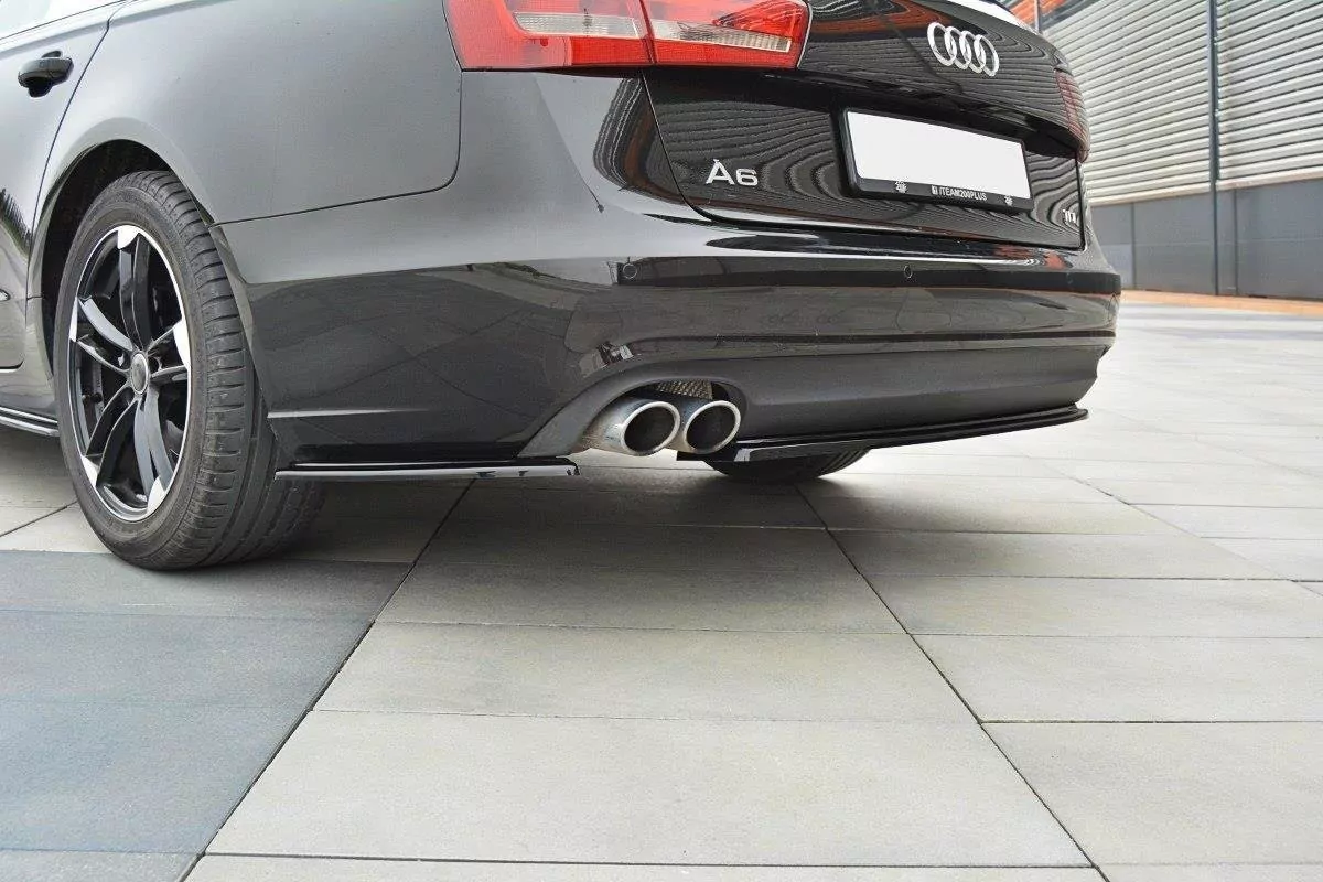 Heck Ansatz Flaps Diffusor Passend Für Diffusor Passend Für Audi A6 C7 Avant Schwarz Hochglanz Schwarz Hochglanz
