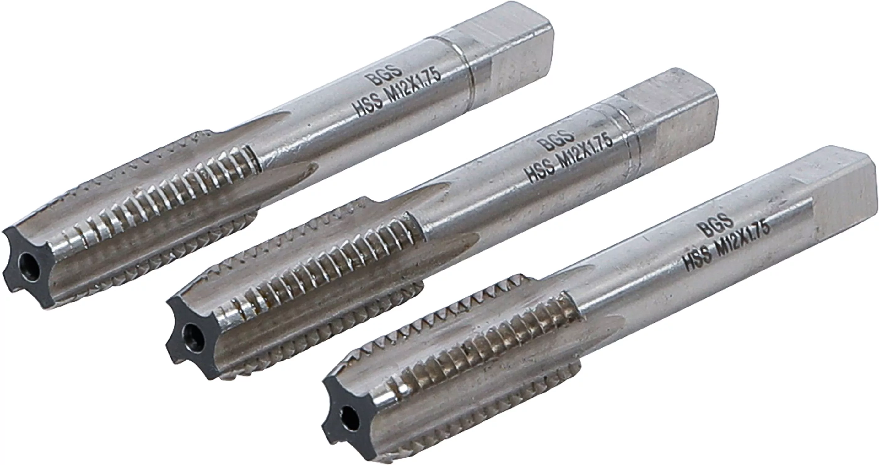 Gewindebohrer-Satz | Vor-, Mittel- und Fertigschneider | HSS-G | M12 x 1,75 mm | 3-tlg.