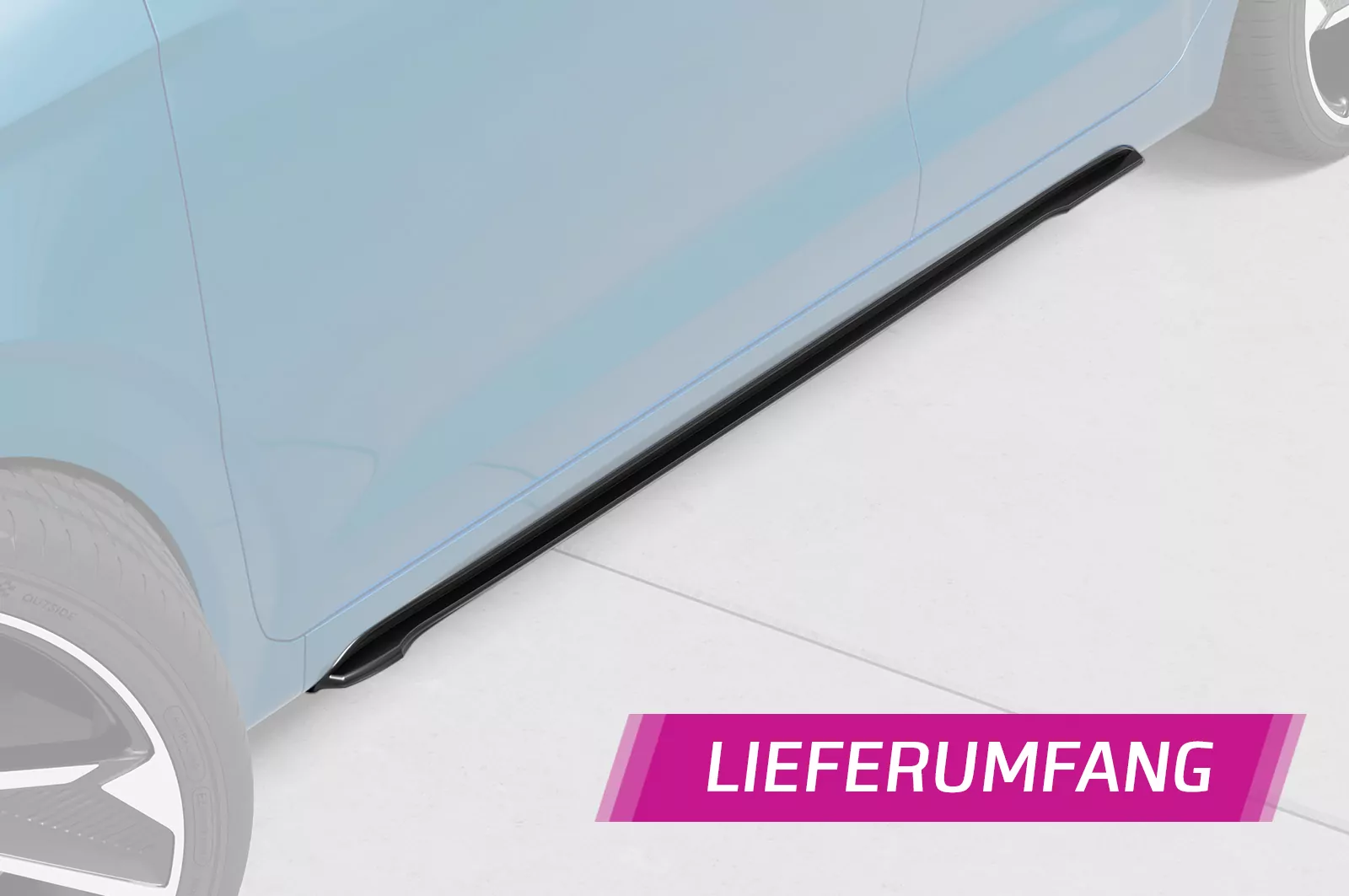 Seitenschweller für Hyundai i10 (3. Generation) SS483 Schwarz Strukturiert