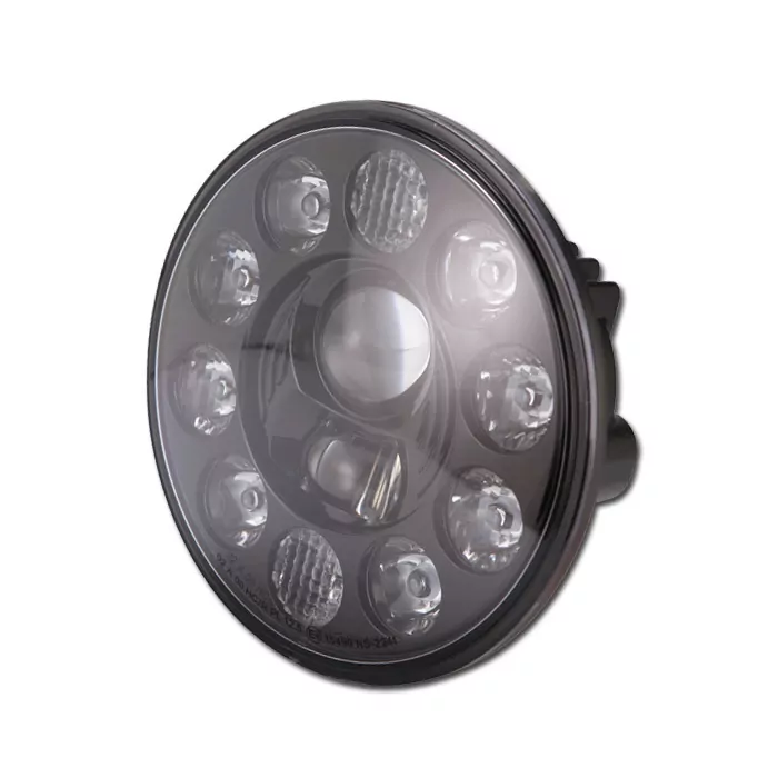 Led-scheinwerfereinsatz 7 Zoll, Schwarz, Ø=176 Mm, Abblend/ Fern- Und Standlicht, 10 Led S, E-geprüft