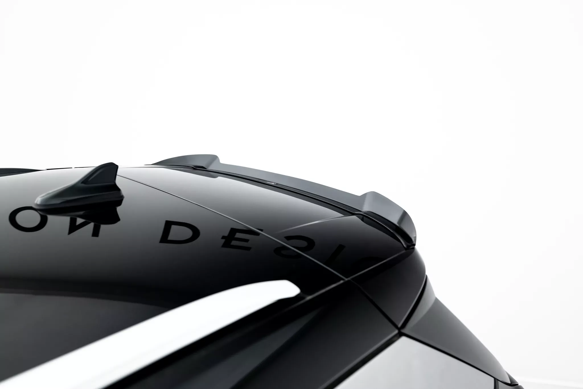 Spoiler CAP Für Skoda Kodiaq Mk2 Schwarz Hochglanz