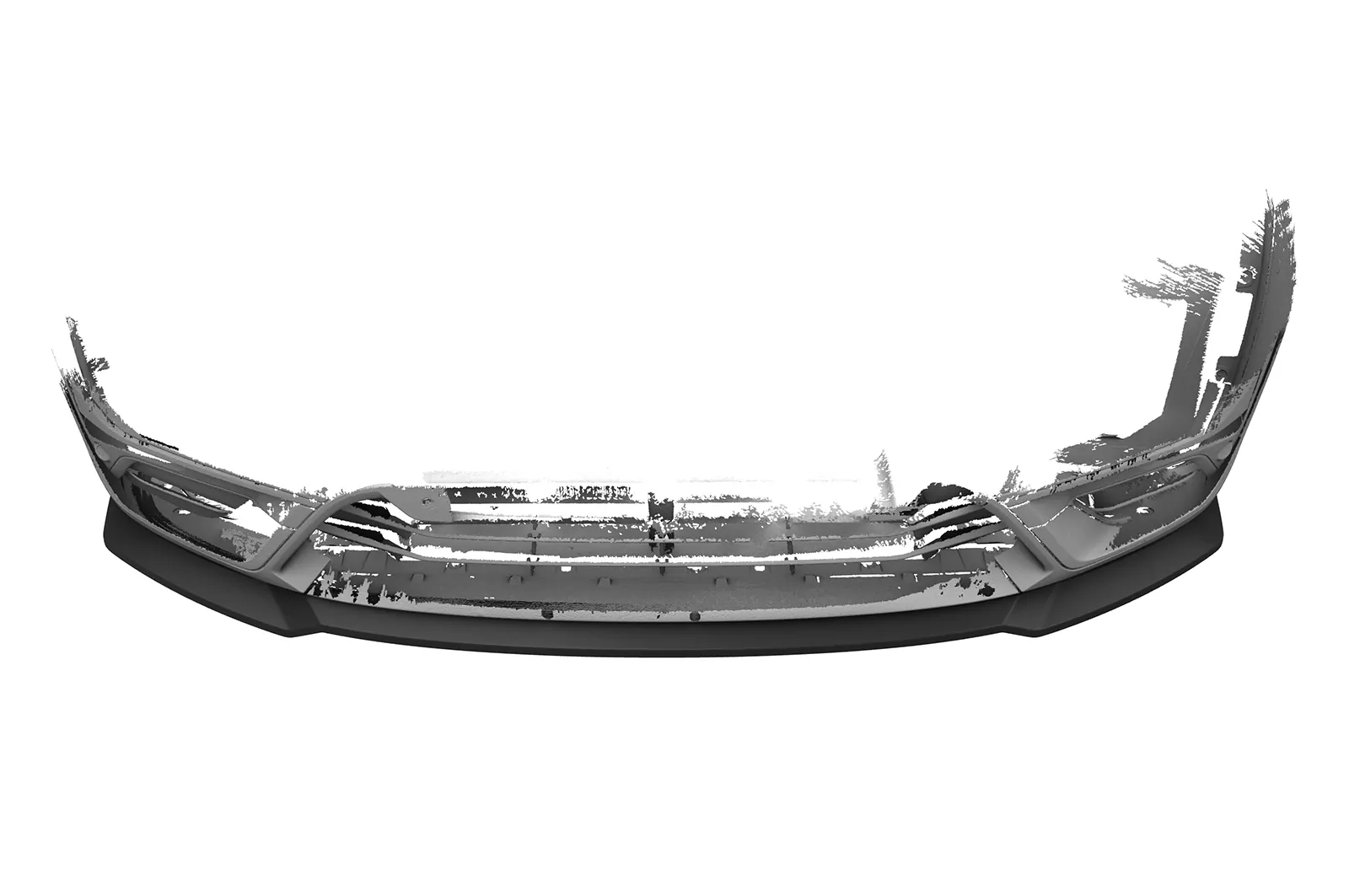 Cup-Spoilerlippe mit ABE für BMW X1 (F48) CSL662 Schwarz Strukturiert