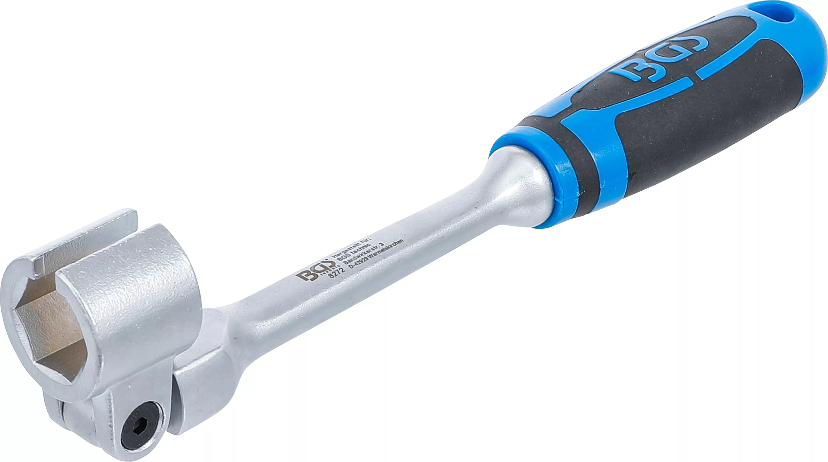 Spezial-Ringschlüssel für Lambdasonden, kippbar, mit Griff | SW 22 mm