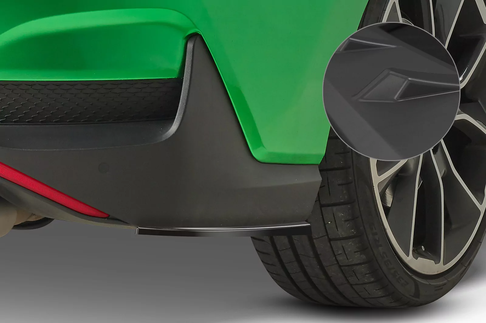 Heckansatz für Hyundai I30 N (PD) Fastback Lackierfreundlich (schwarz matt)