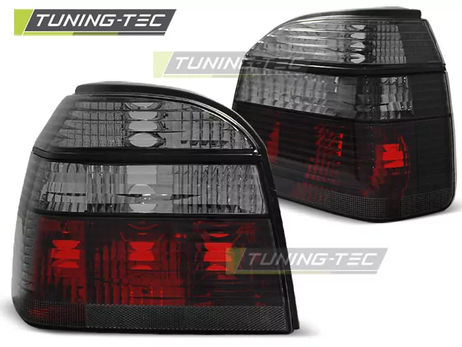 Tail Lights Red Smoke Fits Vw Golf 3 09.91-08.97