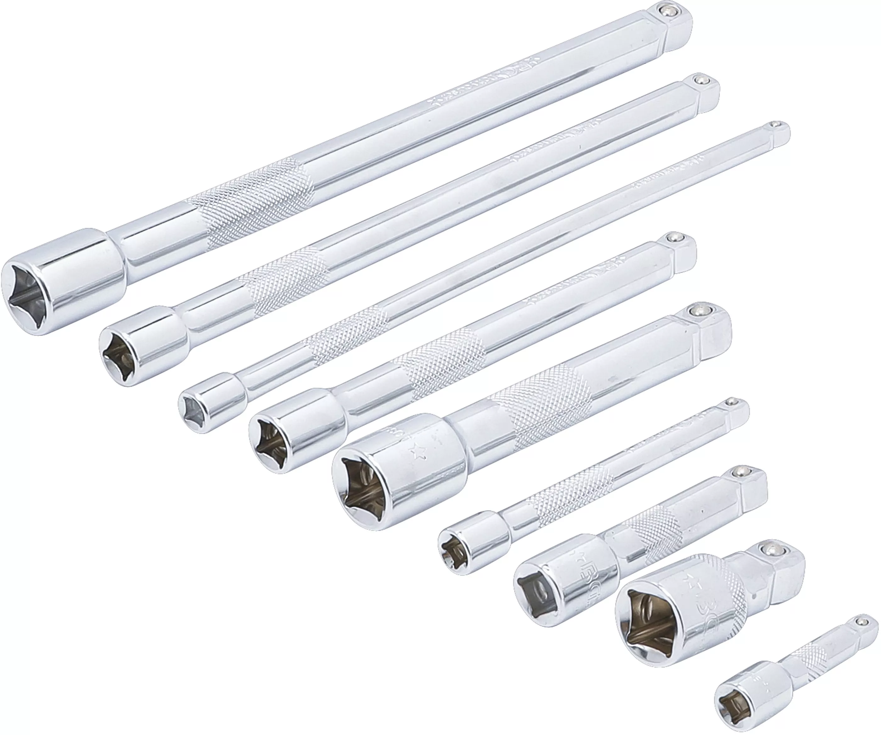 Kippverlängerungs-Satz | 6,3 mm (1/4") / 10 mm (3/8") / 12,5 mm (1/2") | 9-tlg.