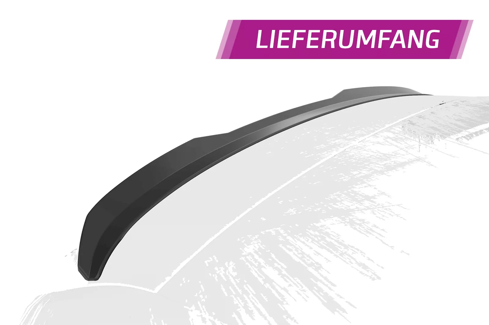 Heckflügel mit ABE für Skoda Scala HF887 Schwarz Strukturiert