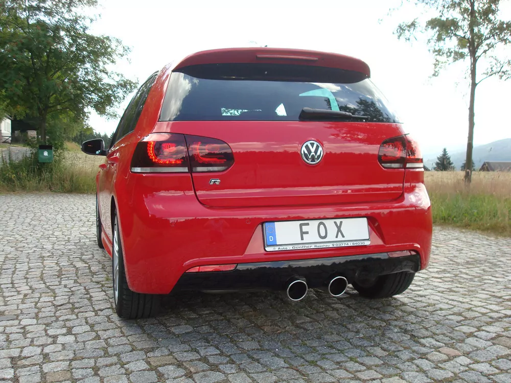 VW Golf VI R 4motion  Endschalldämpfer Ausgang mittig - 2x100 Typ 16