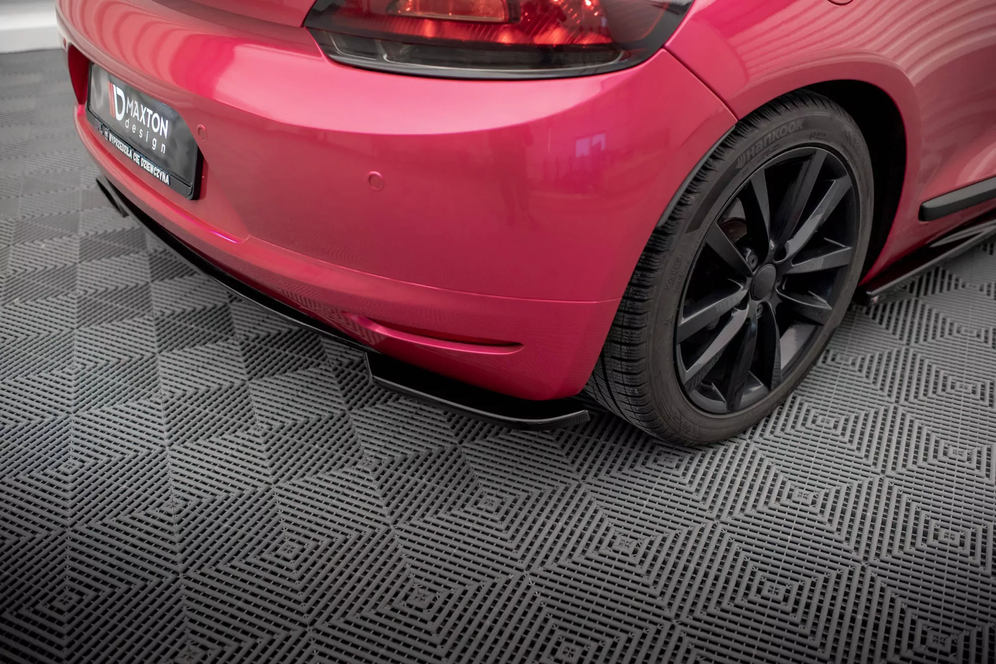 Heck Ansatz Flaps Diffusor Für Volkswagen Scirocco Mk3 Schwarz Hochglanz