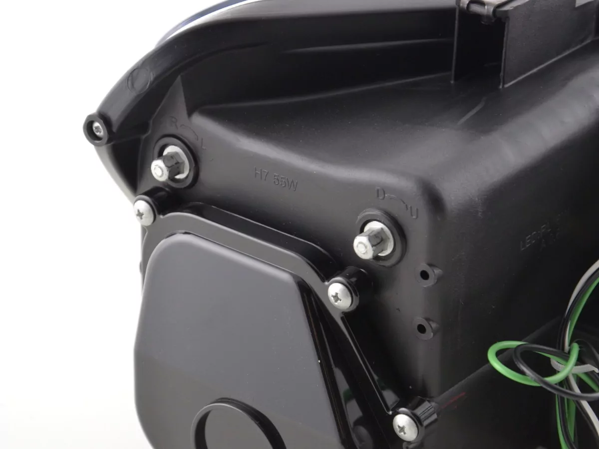 Scheinwerfer Set Daylight LED TFL-Optik VW Polo Typ 6R Bj. 2010- chrom für Rechtslenker