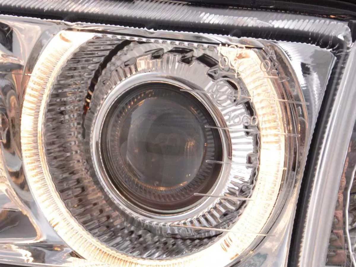 Xenon Scheinwerfer Set Angel Eyes Optik BMW 3er Coupe Typ E36 Baujahr 92-98 chrom