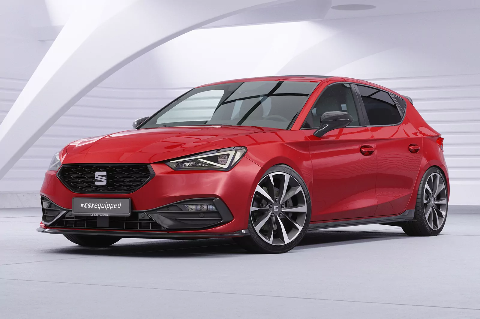 Seitenscheibenblenden für Seat / Cupra Leon 4 (Typ KL) Schrägheck SSB029 Schwarz Strukturiert