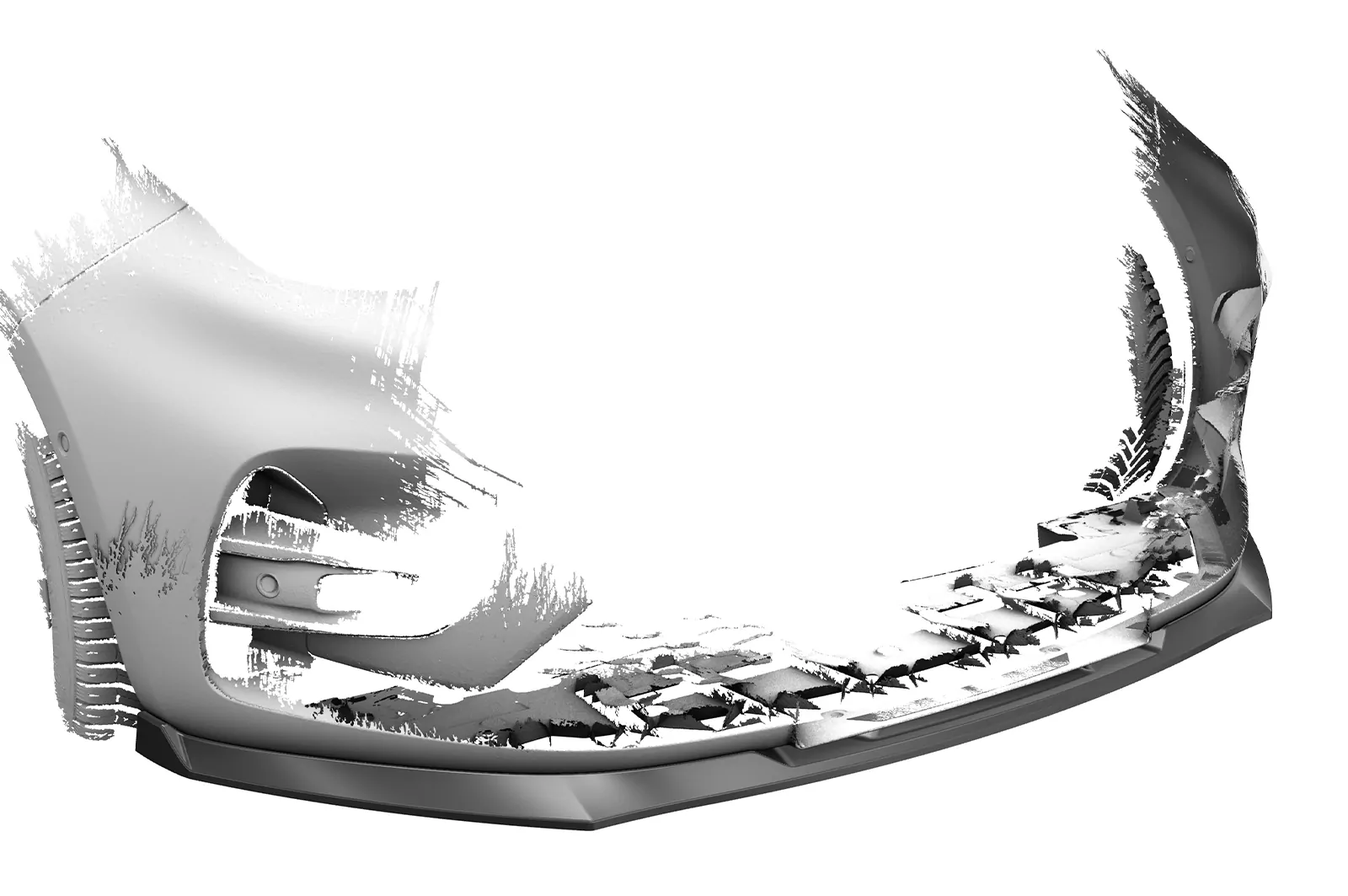 Cup-Spoilerlippe mit ABE für Renault Zoe CSL632 Schwarz Strukturiert