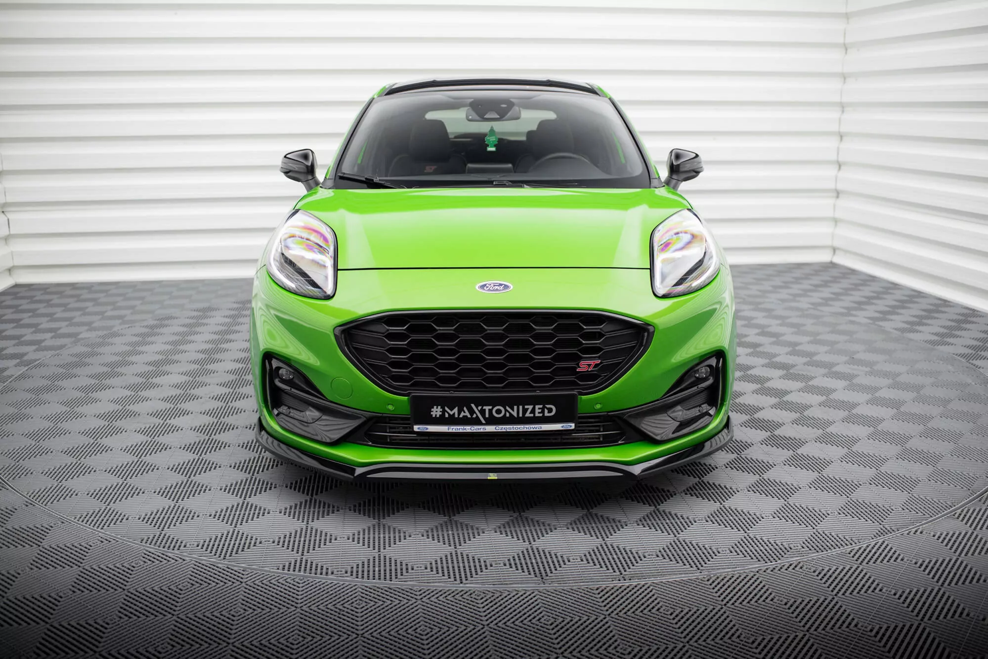 Front Ansatz V.2 Für Ford Puma ST / ST-Line Mk1 Schwarz Hochglanz