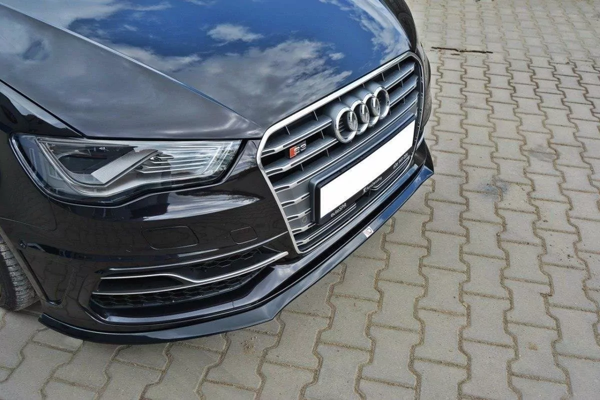 Front Ansatz Passend Für Passend Für AUDI S3 SPORTBACK / AUDI A3 8V SLINE Schwarz Hochglanz Schwarz Hochglanz