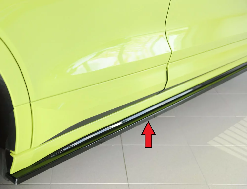 Rieger Seitenschweller rechts ansatz glanz schwarz für Skoda Enyaq iV RS (NY) SUV (5AZ) 07.21-