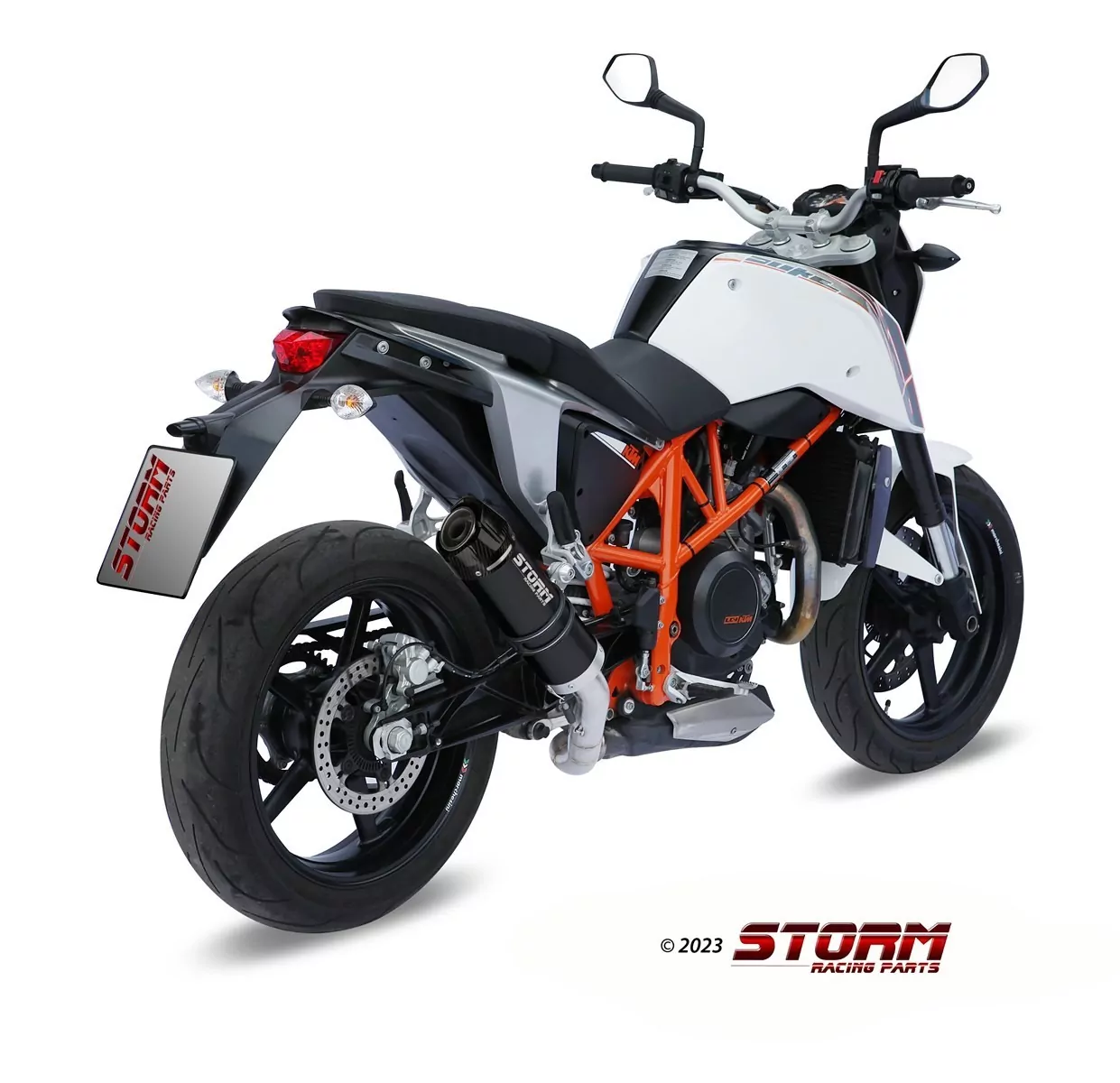 STORM By MIVV GP-C Edelstahl Schwarz KTM 690 DUKE 12-18