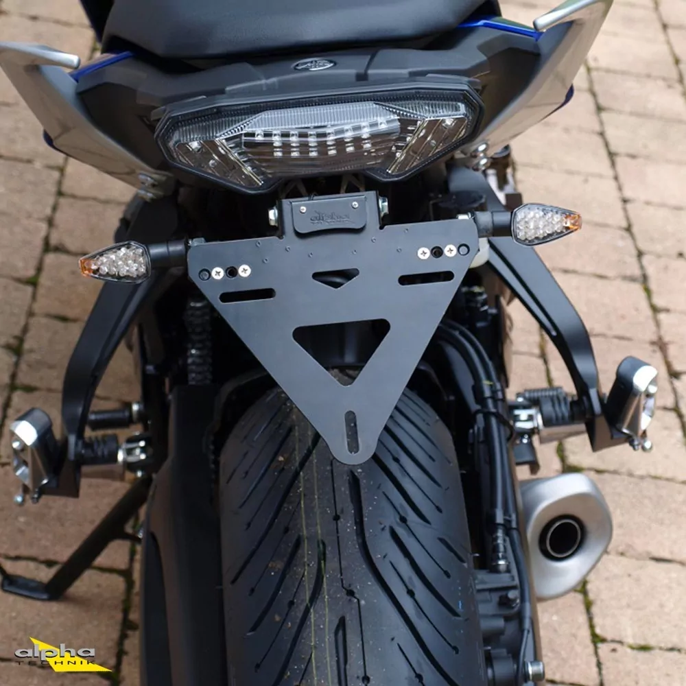 alpha Technik Kennzeichenhalter für Yamaha MT07,Tracer700,MTT690; Typ RM14,RM15, Modelljahr 2016-