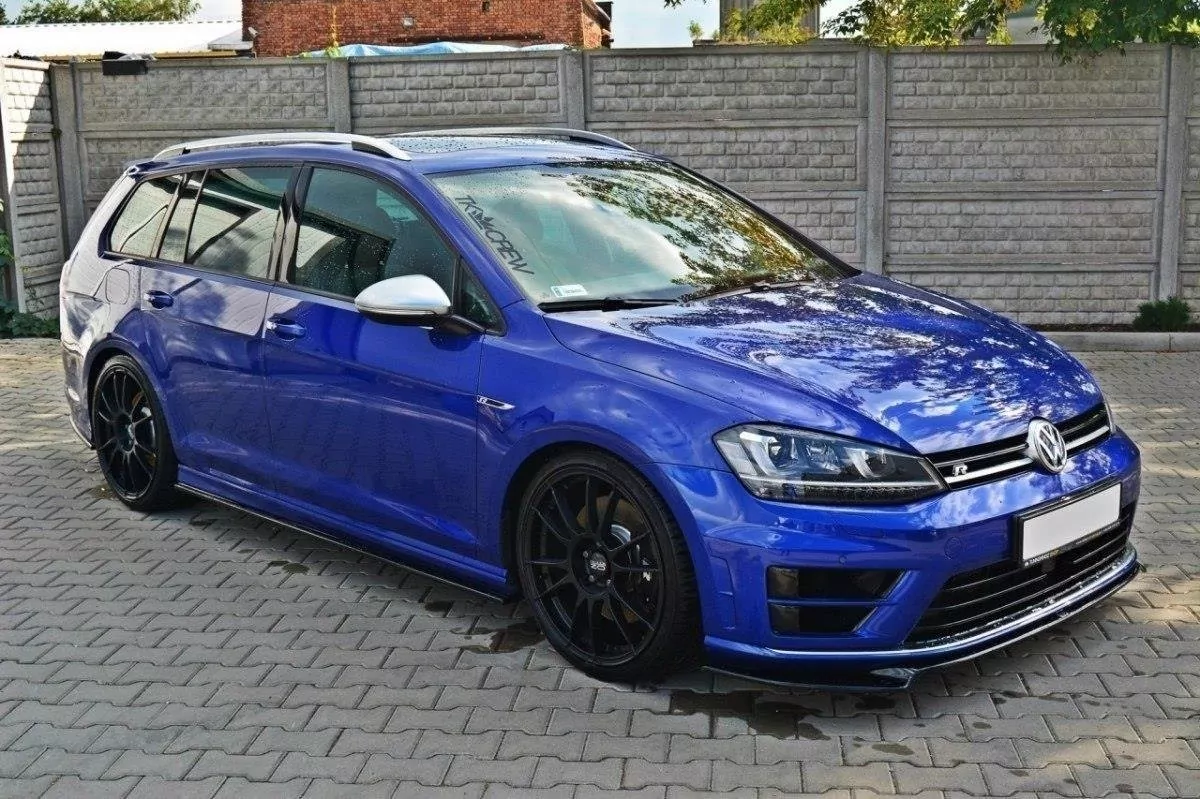 Seitenschweller Ansatz Passend Für Passend Für VW GOLF 7 R HATCHBACK & Kombi Schwarz Hochglanz Schwarz Hochglanz
