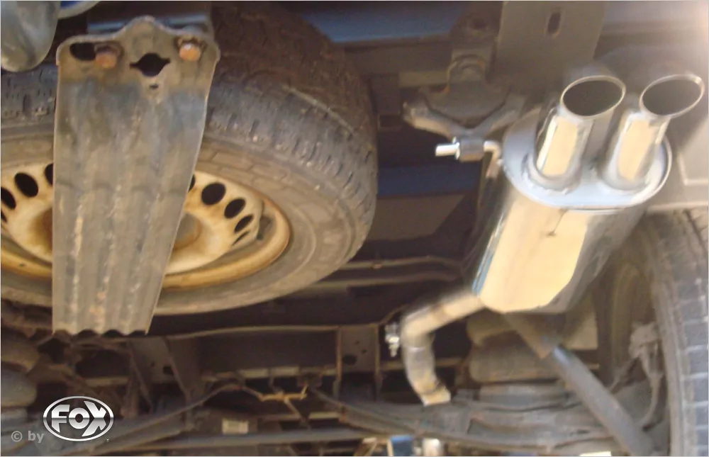 VW Bus T5 Pritsche Frontantrieb  Endschalldämpfer - 2x63 Typ 26