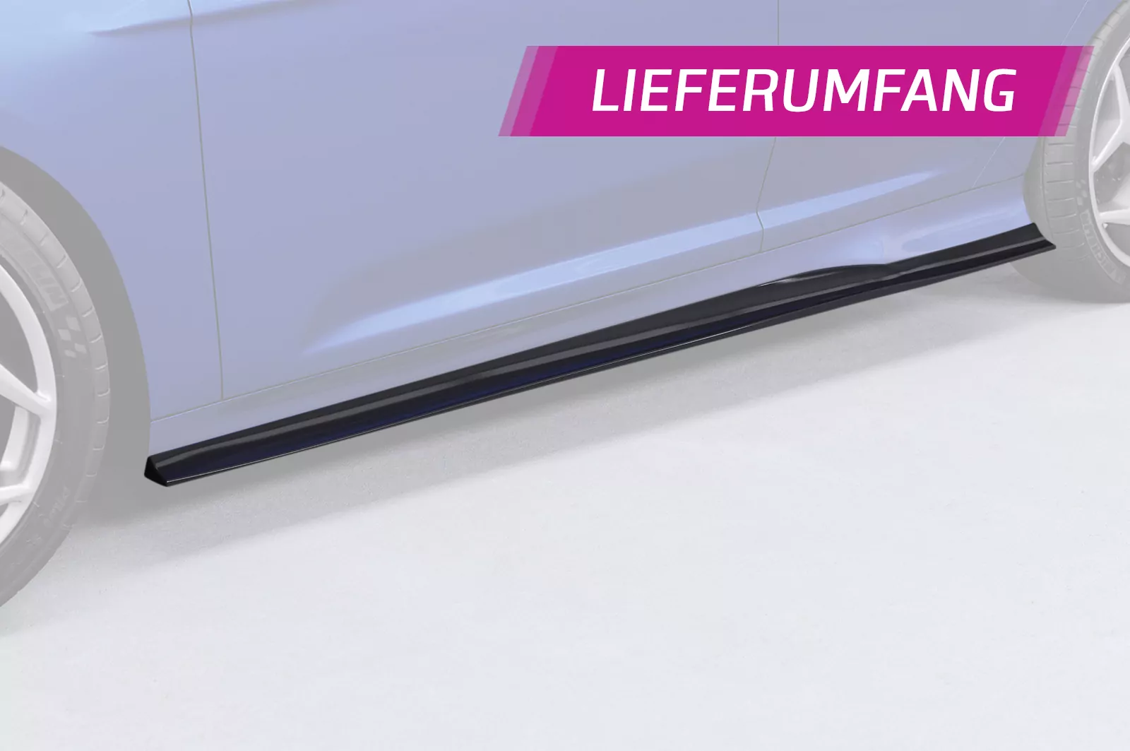 Seitenschweller mit ABE für Ford Focus MK3 ST/ST-Line SS489 Schwarz Strukturiert