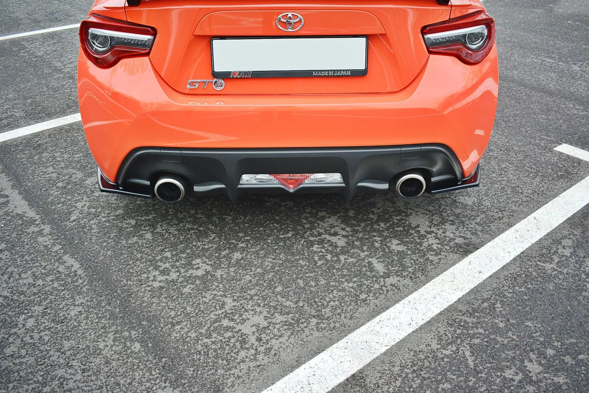 Heck Ansatz Flaps Diffusor Passend Für Diffusor V.1 Passend Für TOYOTA GT86 FL  Schwarz Hochglanz Schwarz Hochglanz